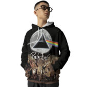 Hoodie Front Pink Floyd Band Dsotm On The Road Vintage 3d Hoodie - OtherBrick