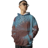 Hoodie Front Pink Floyd Meddle Album Cover Texture Vintage Hoodie 3d - OtherBrick