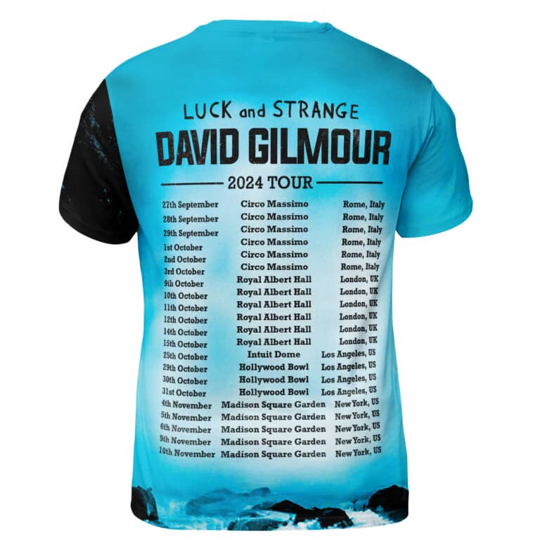David Gilmour Luck And Strange 2024 Tour Dates Blue Shirt David Gilmour Luck And Strange 2024 Tour Dates Blue Shirt