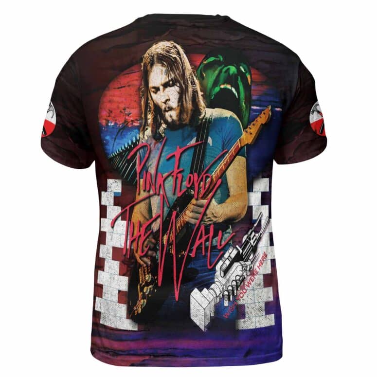 David Gilmour Pink Floyd The Wall Screaming Face WYWH Vintage Shirt
