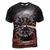 Shirt Front You Missed The Starting Gun Time Lyric X Dsotm Pink Floyd 3d Hoodie - OtherBrick