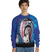 Sweater Front Pink Floyd Screaming Face The Wall Painting Light Blue 3d Hoodie - OtherBrick