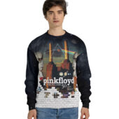 Sweater Front Pink Floyd The Wall Hammer Dsotm Animals Division Bell Pulse 3d Hoodie - OtherBrick