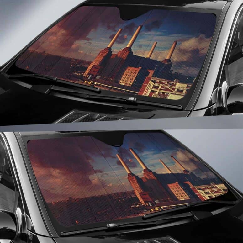Animals Album Cover Flying Pig Battersea Power Station Auto Sun Shade