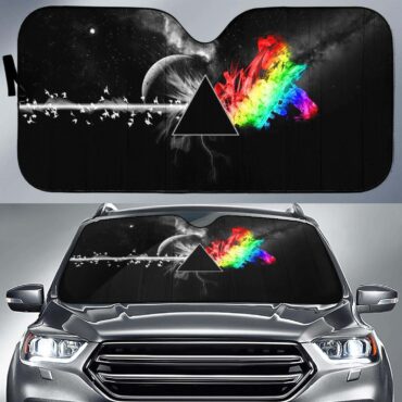 Dark Side Of the Moon in Space Digital Art Auto Sun Shade