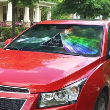 Dark Side Of Moon Galaxy Green Auto Sun Shade