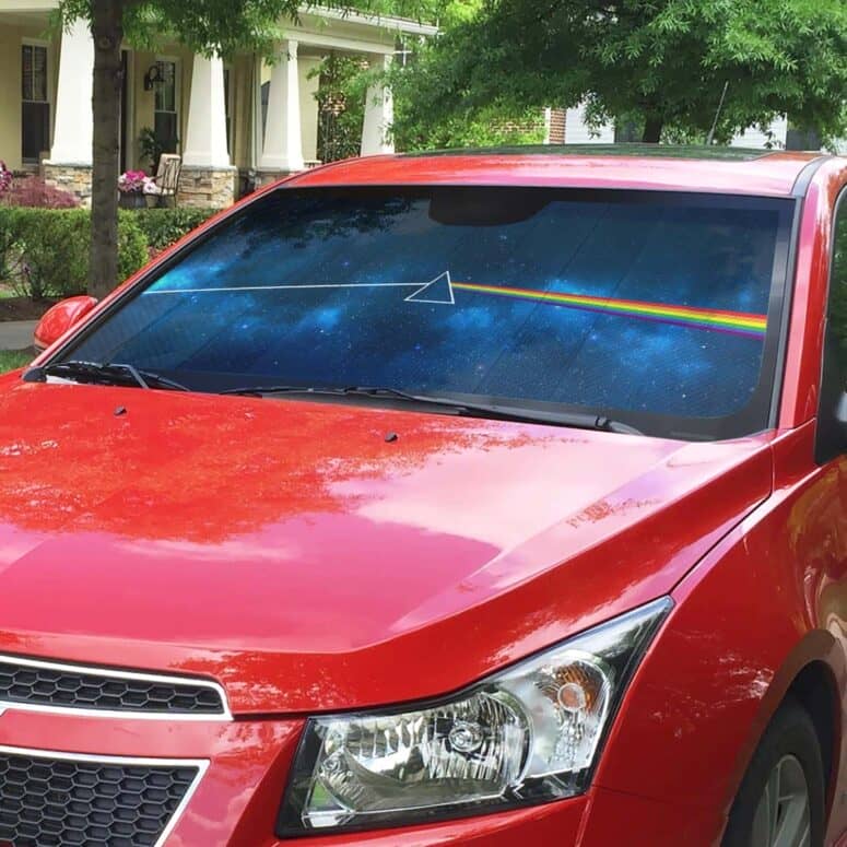 Dark Side Of The Moon Art Blue Auto Sun Shade Dark Side Of The Moon Art Blue Auto Sun Shade
