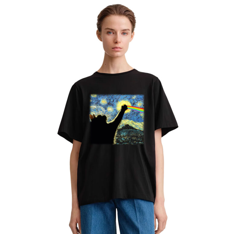 Cat Starry Night DSOTM Van Gogh Shirt Cat Starry Night DSOTM Van Gogh Shirt