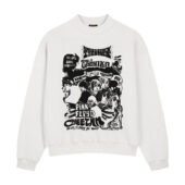 Cheetah Flyer Los Angeles Pink Floyd Front Sweatshirt White - OtherBrick