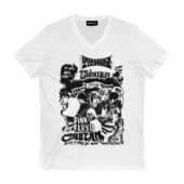 Cheetah Flyer Los Angeles Pink Floyd Front Vneck White - OtherBrick