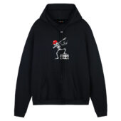 Dark Side Of Skeleton Dab Dabbing Front Hoodie Black - OtherBrick