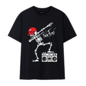 Dark Side Of Skeleton Dab Dabbing Front Tshirt Black - OtherBrick