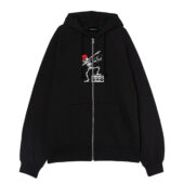 Dark Side Of Skeleton Dab Dabbing Front Ziphoodie Black - OtherBrick
