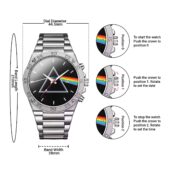 Dark Side Of The Moon Pink Floyd Gentleman Powermatic Silver Watch Guide 15 - OtherBrick