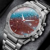 Meddle Album Cover Pink Floyd Gentleman Powermatic Silver Watch Silver - OtherBrick