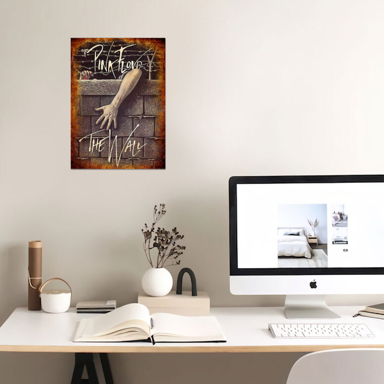 Pink Floyd The Wall Hand Grunge Texture Metal Sign