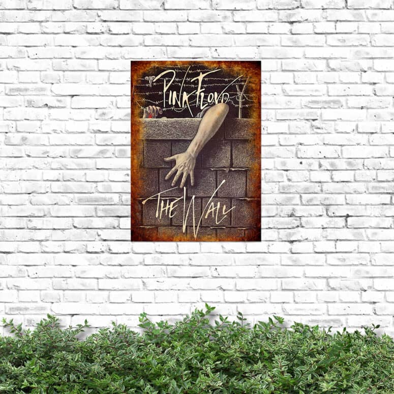 Pink Floyd The Wall Hand Grunge Texture Metal Sign