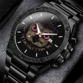 Owl What Do You Want From Me Gentleman Powermatic Silver Watch Black - OtherBrick