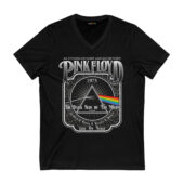Pink Floyd 1973 Tour The Dark Side Of The Moon Front Vneck Black - OtherBrick