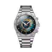 Pink Floyd 50th Anniversary Dsotm Pulse Gentleman Powermatic Silver Watch Front - OtherBrick