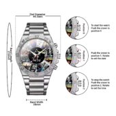 Pink Floyd Album Collage Gentleman Powermatic Silver Watch Guide 6 - OtherBrick