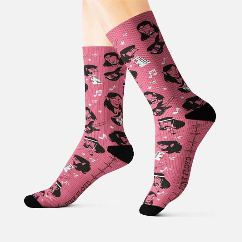 Pink Floyd Band Cartoon Pink Art Socks
