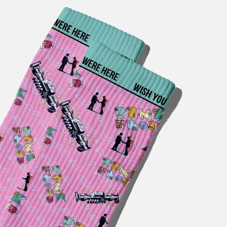 Wish You Were Here 1975 Diamond Pink Floyd Socks Wish You Were Here 1975 Diamond Pink Floyd Socks