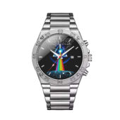 Pink Floyd Dsotm Lightning Gentleman Powermatic Silver Watch Front - OtherBrick