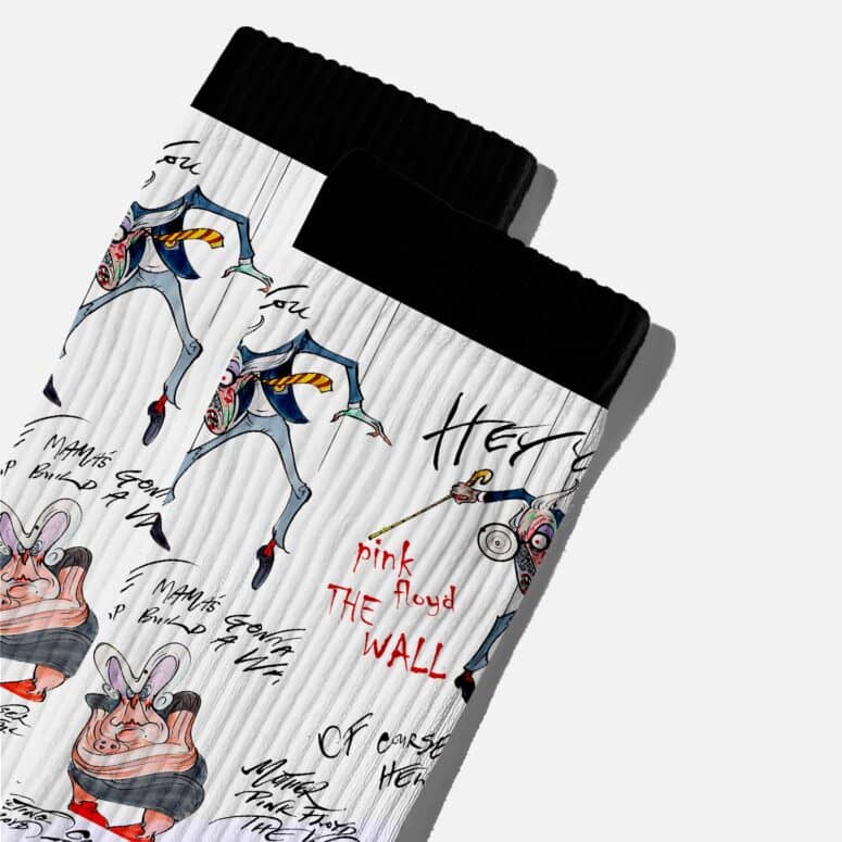 The Wall Wife Mother Teacher Pink Floyd Socks