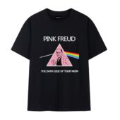 Pink Freud The Dark Side Of Your Mom Front Tshirt Black - OtherBrick