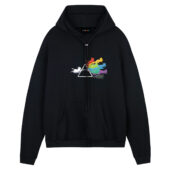 Prisma Rainbow Cats Dark Side Of The Moon Front Hoodie Black - OtherBrick