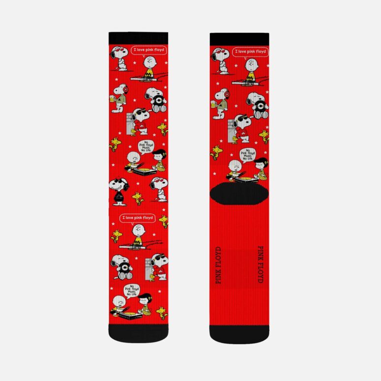 Snoopy And Charlie Brown The Wall DSOTM Pink Floyd Socks Snoopy And Charlie Brown The Wall DSOTM Pink Floyd Socks