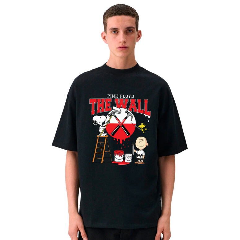 Snoopy Charlie Brown and Woodstock Painting The Wall Pink Floyd Shirt Snoopy Charlie Brown and Woodstock Painting The Wall Pink Floyd Shirt