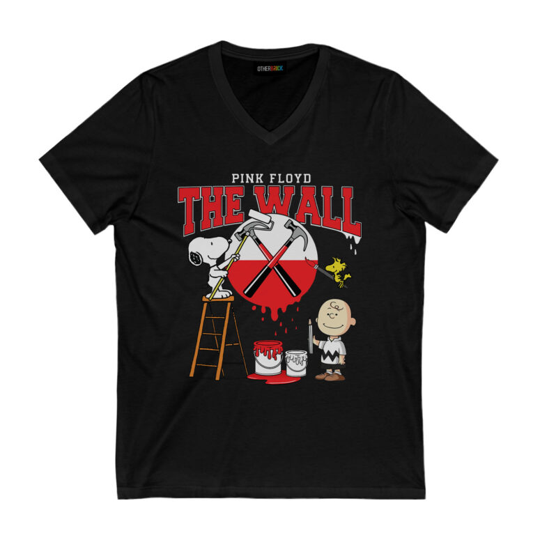 Snoopy Charlie Brown and Woodstock Painting The Wall Pink Floyd Shirt Snoopy Charlie Brown and Woodstock Painting The Wall Pink Floyd Shirt