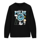 Snoopy Charlie Brown And Woodstock Painting Pulse Pink Floyd Front Longsleeve Black - OtherBrick