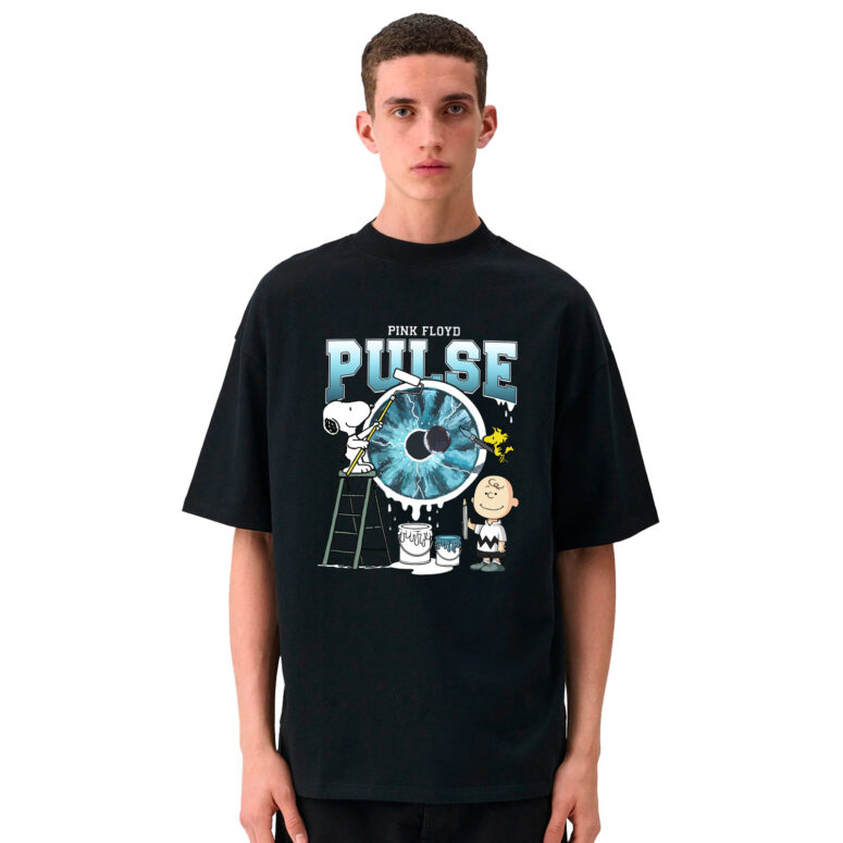 Snoopy Charlie Brown and Woodstock Painting Pulse Pink Floyd Shirt Snoopy Charlie Brown and Woodstock Painting Pulse Pink Floyd Shirt