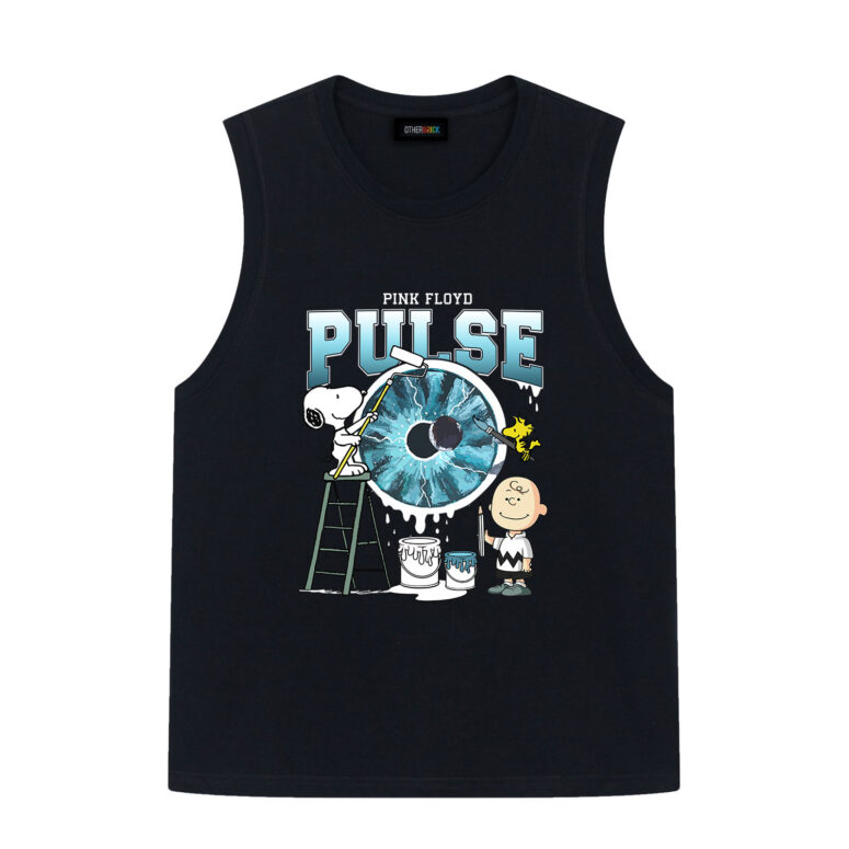 Snoopy Charlie Brown and Woodstock Painting Pulse Pink Floyd Shirt Snoopy Charlie Brown and Woodstock Painting Pulse Pink Floyd Shirt