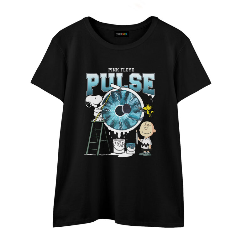 Snoopy Charlie Brown and Woodstock Painting Pulse Pink Floyd Shirt Snoopy Charlie Brown and Woodstock Painting Pulse Pink Floyd Shirt