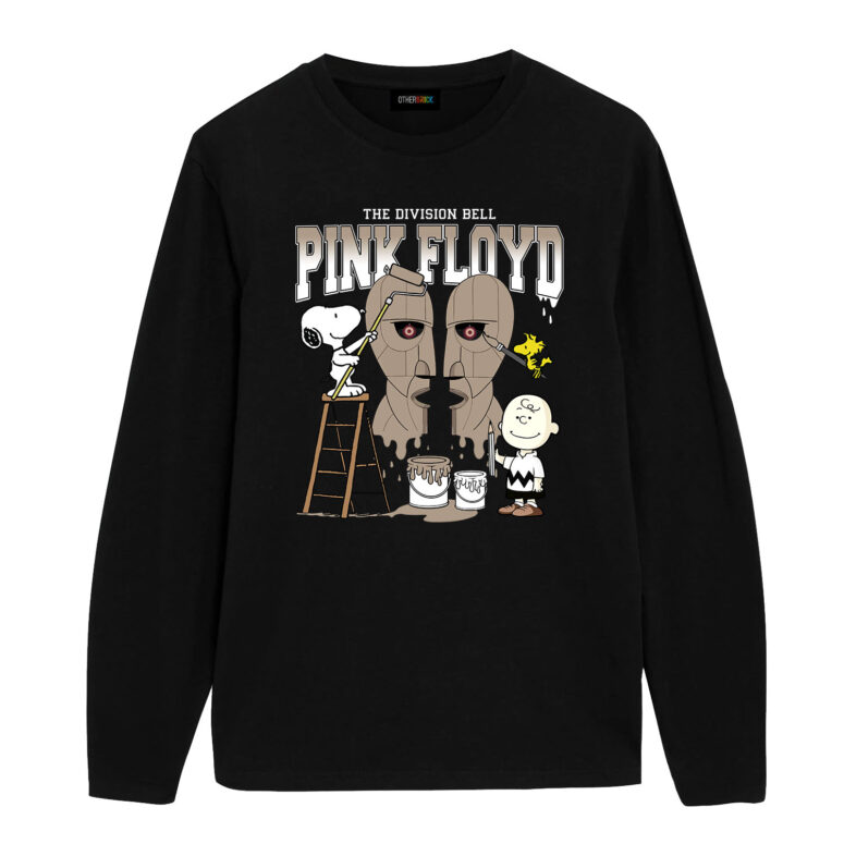 Snoopy Charlie Brown and Woodstock Painting The Division Bell Pink Floyd Shirt Snoopy Charlie Brown and Woodstock Painting The Division Bell Pink Floyd Shirt