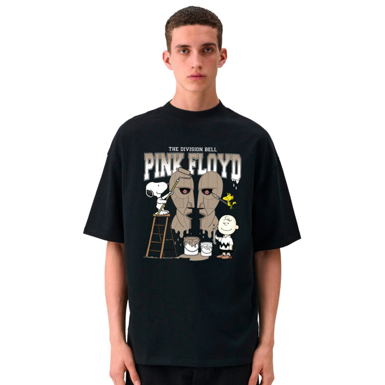 Snoopy Charlie Brown and Woodstock Painting The Division Bell Pink Floyd Shirt Snoopy Charlie Brown and Woodstock Painting The Division Bell Pink Floyd Shirt