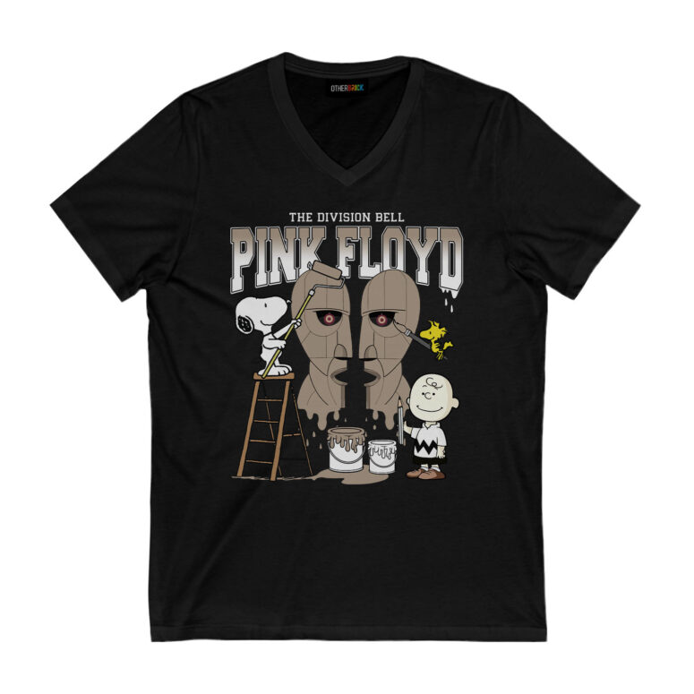 Snoopy Charlie Brown and Woodstock Painting The Division Bell Pink Floyd Shirt Snoopy Charlie Brown and Woodstock Painting The Division Bell Pink Floyd Shirt