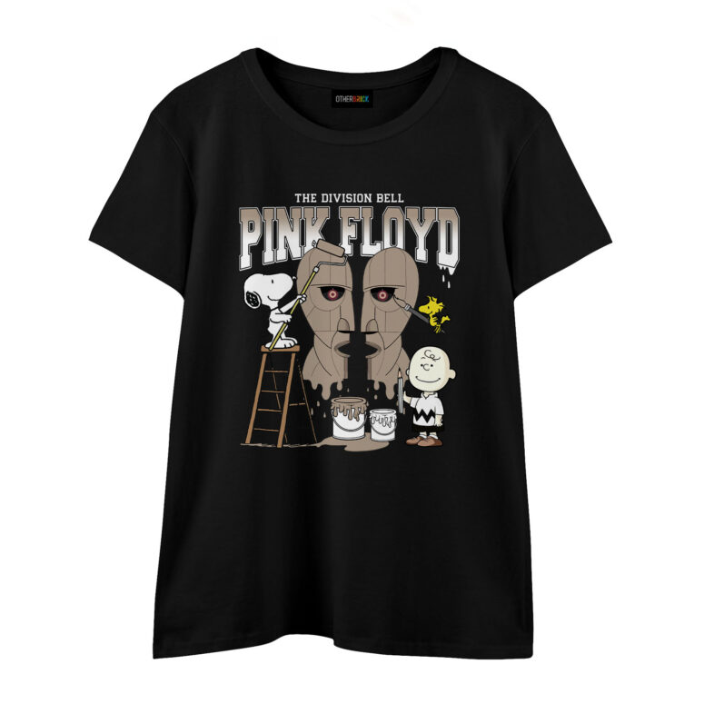 Snoopy Charlie Brown and Woodstock Painting The Division Bell Pink Floyd Shirt Snoopy Charlie Brown and Woodstock Painting The Division Bell Pink Floyd Shirt