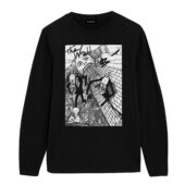 The Wall Teacher Psychedelic Illustrator Front Longsleeve Black - OtherBrick