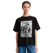 The Wall Teacher Psychedelic Illustrator Front Shirt Woman Black - OtherBrick