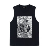 The Wall Teacher Psychedelic Illustrator Front Tank Black - OtherBrick