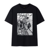 The Wall Teacher Psychedelic Illustrator Front Tshirt Black - OtherBrick