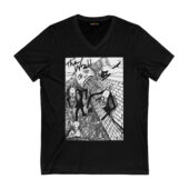 The Wall Teacher Psychedelic Illustrator Front Vneck Black - OtherBrick