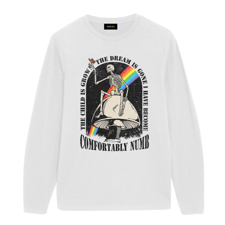 The child Is Grown Comfortably Numb x DSOTM Skeleton Shirt