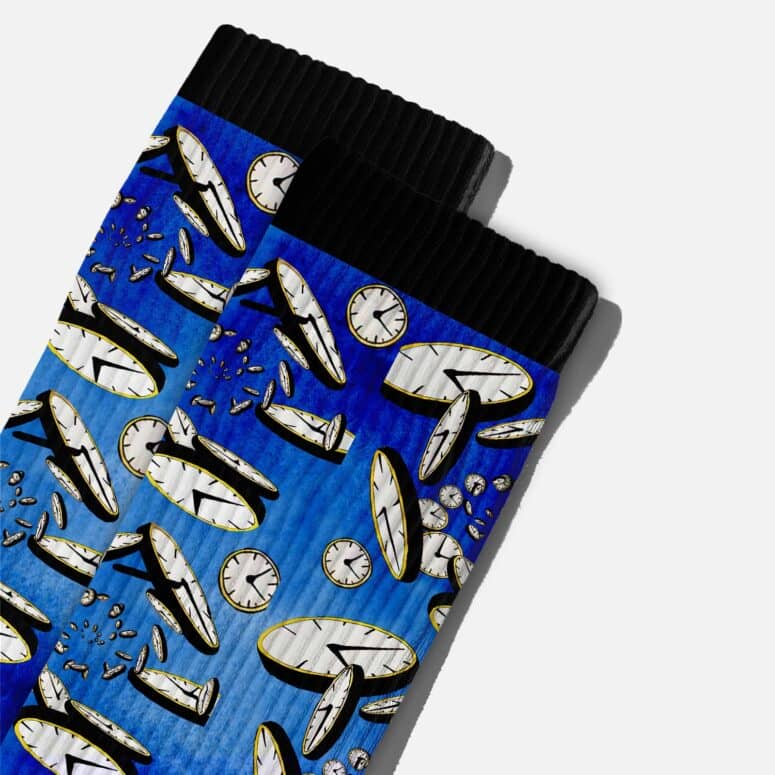Time Clock Blue Pink Floyd Socks Time Clock Blue Pink Floyd Socks