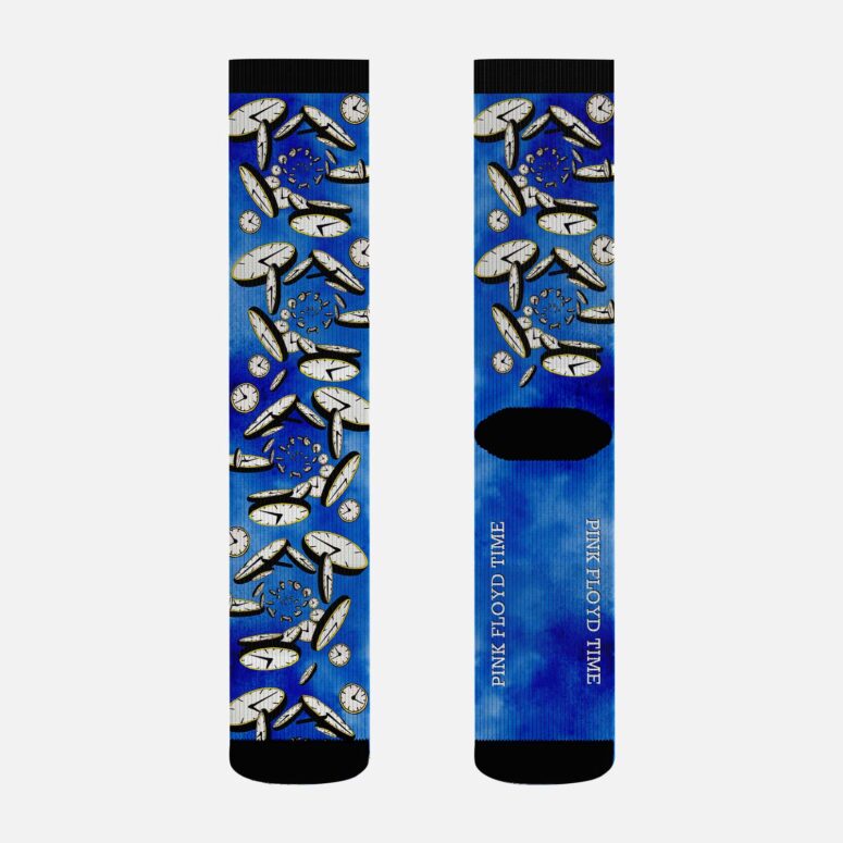 Time Clock Blue Pink Floyd Socks Time Clock Blue Pink Floyd Socks